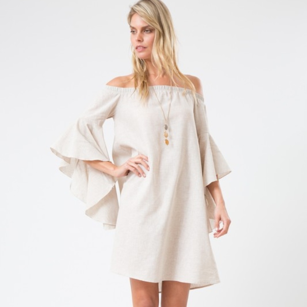 ❌SOLD❌ 🎉HOST PICK🎉💕 Linen Bell Sleeve Dress💕